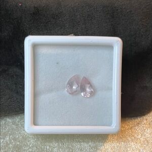 Pear Shaped Rose Quartz Loose gemstones 2 pc 9x6